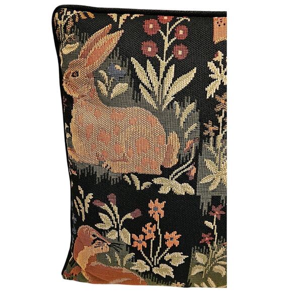 Robert Allen Woodland Animal Tapestry Throw Pillow 13x11 - Picture 3 of 4